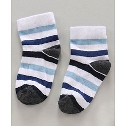 Cute Walk by Babyhug Ankle Length Antibacterial Socks Multi Design Pack Of 5 - Multicolor