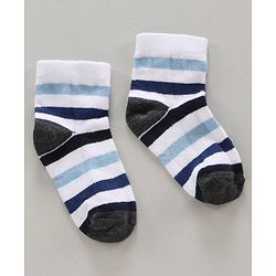 Cute Walk by Babyhug Ankle Length Antibacterial Socks Multi Design Pack Of 5 - Multicolor