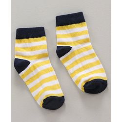 Cute Walk by Babyhug Ankle Length Antibacterial Socks Multi Design Pack Of 5 - Multicolor