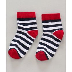 Cute Walk by Babyhug Ankle Length Antibacterial Socks Multi Design Pack Of 5 - Multicolor