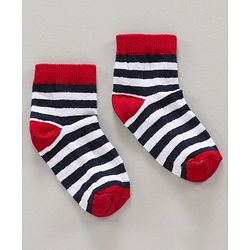 Cute Walk by Babyhug Ankle Length Antibacterial Socks Multi Design Pack Of 5 - Multicolor