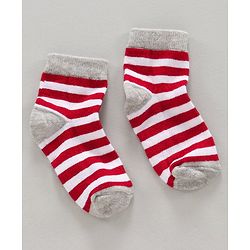 Cute Walk by Babyhug Ankle Length Antibacterial Socks Multi Design Pack Of 5 - Multicolor