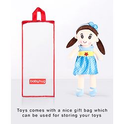 Babyhug Premium Elle Candy Doll | Cuddle and Huggable Soft Toy with Removable and  Washable Dress | Plush Toy Safe and Fun Gift for Kids | BIS Certified | Spark Imaginative Play | Blue-Height 45 cm