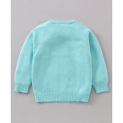 Babyhug 100% Organic Cotton Full Sleeves Stripe Sweater & Lounge Pant With Cap Mouse Embroidery - Blue