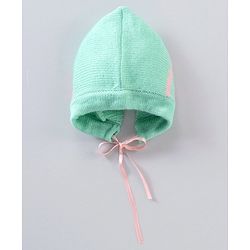 Babyhug Full Sleeves Striped Sweater Set - Green