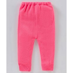 Babyhug Cotton Full Sleeves Solid Sweater Set - Dark Pink