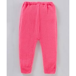 Babyhug Cotton Full Sleeves Solid Sweater Set - Dark Pink