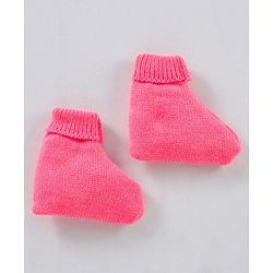 Babyhug Cotton Full Sleeves Solid Sweater Set - Dark Pink