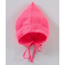 Babyhug Cotton Full Sleeves Solid Sweater Set - Dark Pink