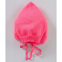 Babyhug Cotton Full Sleeves Solid Sweater Set - Dark Pink
