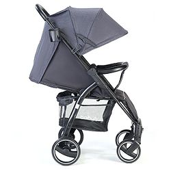 Babyhug Imperial Stroller With Foot Cover And Mosquito Net - Dark Grey