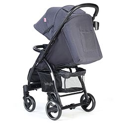 Babyhug Imperial Stroller With Foot Cover And Mosquito Net - Dark Grey