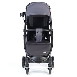 Babyhug Imperial Stroller With Foot Cover And Mosquito Net - Dark Grey