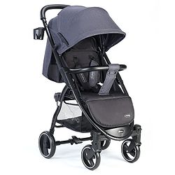 Babyhug Imperial Stroller With Foot Cover And Mosquito Net - Dark Grey