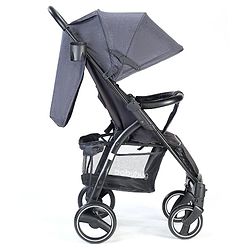 Babyhug Imperial Stroller With Foot Cover And Mosquito Net - Dark Grey