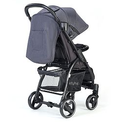Babyhug Imperial Stroller With Foot Cover And Mosquito Net - Dark Grey