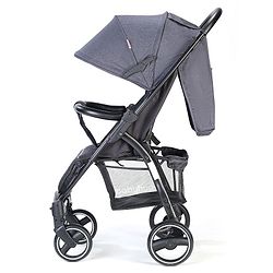 Babyhug Imperial Stroller With Foot Cover And Mosquito Net - Dark Grey