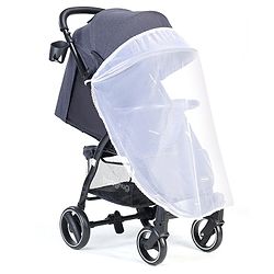 Babyhug Imperial Stroller With Foot Cover And Mosquito Net - Dark Grey