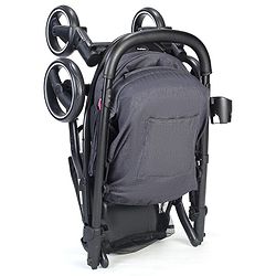 Babyhug Imperial Stroller With Foot Cover And Mosquito Net - Dark Grey