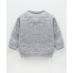 Babyhug Full Sleeves Sweater Set Fair Isle Design- Grey