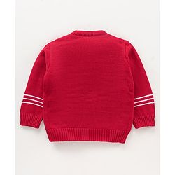 Babyhug Full Sleeves Sweater Set Fair Isle Design- Red