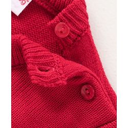 Babyhug Full Sleeves Sweater Set Fair Isle Design- Red
