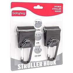 Babyhug Stroller Hook Pack Of 2 - Black