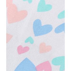 Babyhug Short Sleeves Nighty Heart Print - White