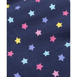 Babyhug Short Cap Sleeves Nighty Star Print - Blue