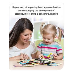 Babyhug 48 Pcs Colorful Match & Learn Animal Babies Puzzle| 24 Animal Mother Babies Combination Montessori Learning and Educational Puzzle for 2-4 Years Kids| Pre-School and Early Learning Gifting Toy| BIS Certified