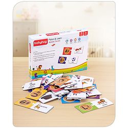Babyhug 60 Pcs Colorful Match & Learn Capital and Small Alphabet Puzzle| 30 Puzzle Combination Montessori Learning and Educational Puzzle for 2-4 Years Kids| Pre-School and Early Learning Gifting Toy| BIS Certified