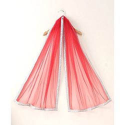 Babyhug Sleeveless Choli Lehenga & Dupatta Leaf Embroidered - Red
