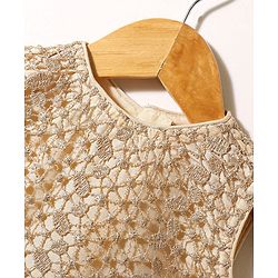 Babyhug Sleeveless Choli & Flared Lehenga Set With Dupatta - Red