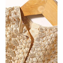 Babyhug Sleeveless Choli & Flared Lehenga Set With Dupatta - Red