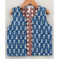 Babyhug Full Sleeves Cotton Solid Kurta and Pyjama Set with Printed Jacket - Red