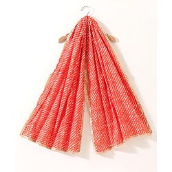 Babyhug Sleeveless Sequined Choli & Flared Lehenga Set With Dupatta - Red