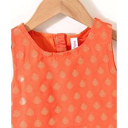 Babyhug Sleeveless Sequined Choli & Flared Lehenga Set With Dupatta - Red