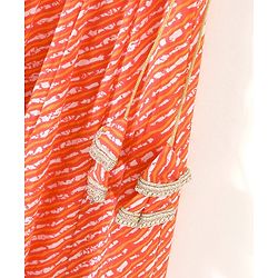 Babyhug Sleeveless Sequined Choli & Flared Lehenga Set With Dupatta - Red