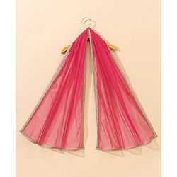 Babyhug Sleeveless Choli & Lehenga Set With Dupatta Leaf Embroidered - Yellow Pink
