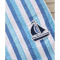 Babyhug Half Sleeves Cotton Striped Shirt - Blue