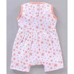 Babyhug 100% Cotton Sleeveless Rompers Floral Print Pack Of 2 - Multicolor