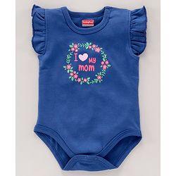 Babyhug 100% Cotton Short Cap Frill Sleeves Onesies Pack of 3 - Multicolor