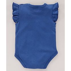 Babyhug 100% Cotton Short Cap Frill Sleeves Onesies Pack of 3 - Multicolor