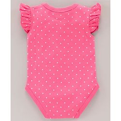 Babyhug 100% Cotton Short Cap Frill Sleeves Onesies Pack of 3 - Multicolor