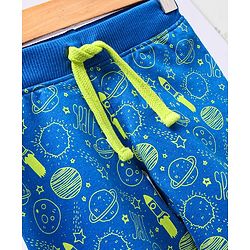 Babyhug Full Length Printed Track Pants - Blue