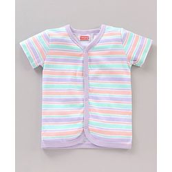 Babyhug 100%Cotton Half Sleeves Vests Pack of 3 - Multicolour