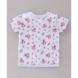 Babyhug 100% Cotton Half Sleeves Vests Pack of 3 - Multicolor