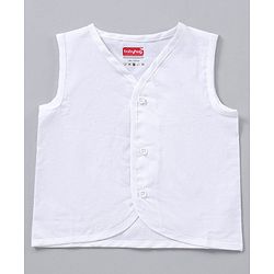 Babyhug Sleeveless 100% Cotton Jhablas Pack Of 5 - White