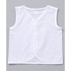 Babyhug Sleeveless 100% Cotton Jhablas Pack Of 5 - White