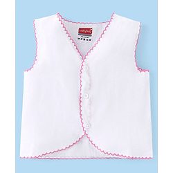 Babyhug Sleeveless 100% Cotton Jhablas Pack Of 5 - White
